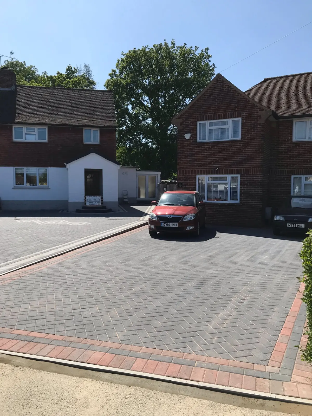Recently completed driveway paving project